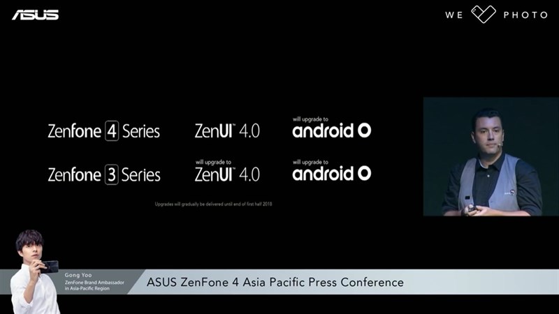 ZenFone 4 2017 series và ZenFone 3 series chạy giao diện ZenUI 4.0 đều được nâng cấp lên Android O