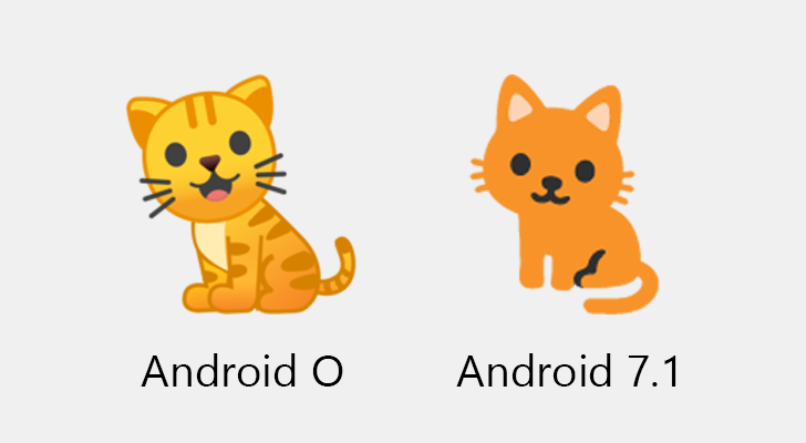 Emoji trên Android 7 và O