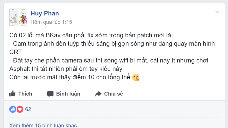 Ý kiến của người dùng về Bphone 2017