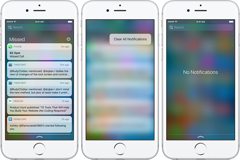 Xóa nhanh tất cả thông báo bằng 3D Touch Xóa nhanh tất cả thông báo bằng 3D Touch