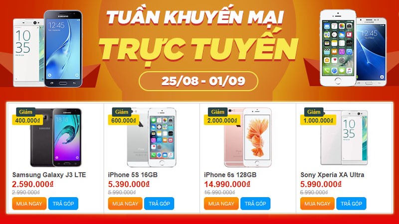 Tuần lễ mua sắm trực tuyến: Nhiều smartphone giảm giá tiền triệu!