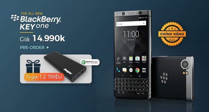 Đặt trước Blackberry Keyone chính hãng nhận quà hấp dẫn tại VuiVui.com