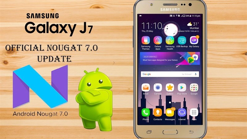 Galaxy J7 sắp được lên đời Android 7.0 Galaxy J7 sắp được lên đời Android 7.0