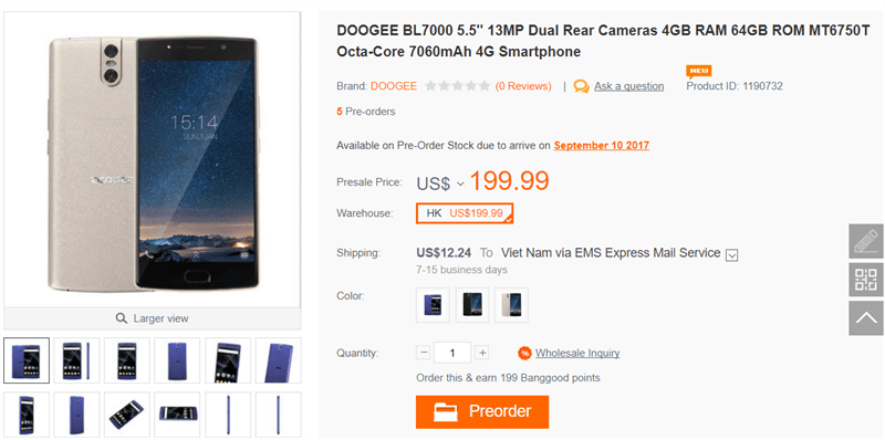 DOOGEE BL7000 DOOGEE BL7000