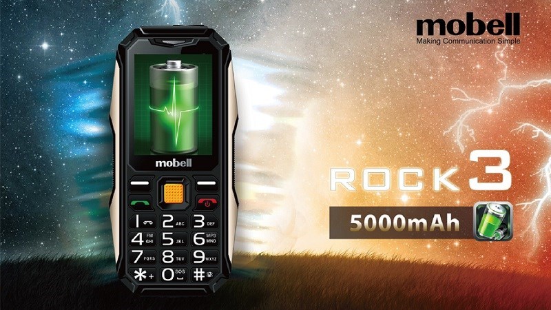 Mobell Rock 3 - Điện thoại siêu bền, pin khủng 5.000 mAh lên kệ TGDĐ với giá thơm Mobell Rock 3 - Điện thoại siêu bền, pin khủng 5.000 mAh lên kệ TGDĐ với giá thơm