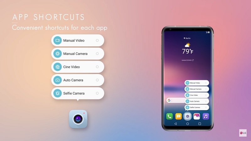 App Shortcut trên LG V30