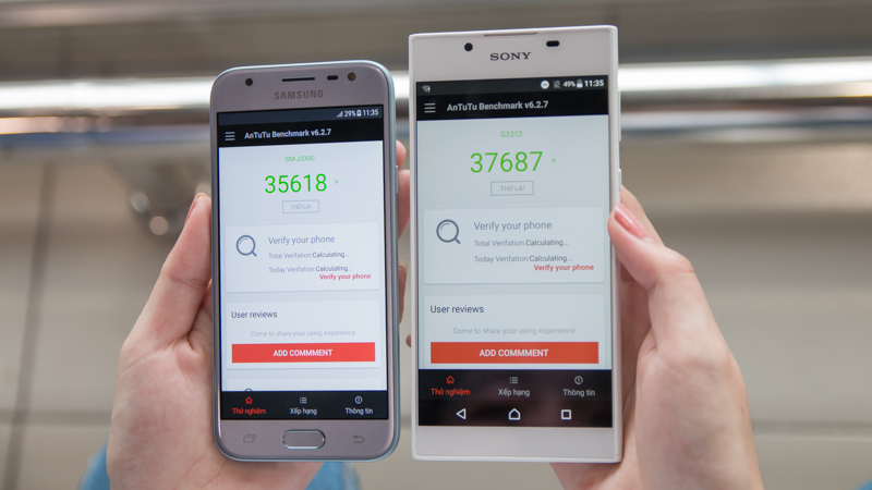 Xperia L1 vs Galaxy J3 Pro