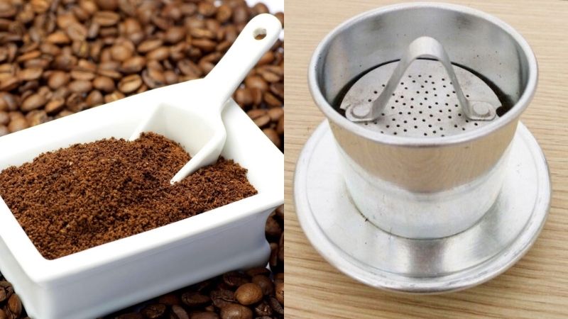 Nguyên liệu pha cà phê phin nhỏ