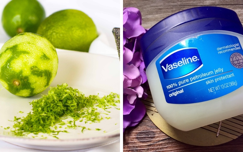 Trị nứt gót chân bằng chanh và vaseline