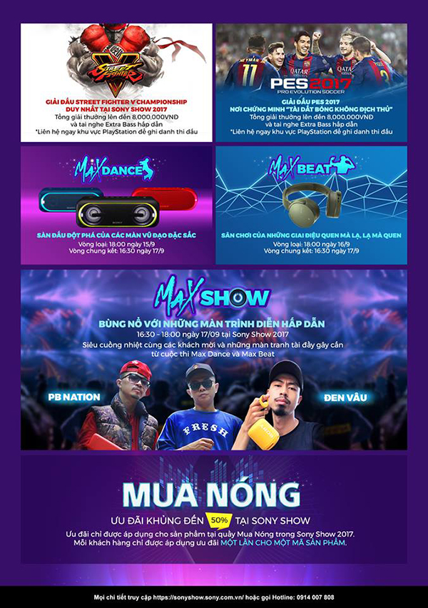 Sự kiện âm thanh tuyệt đỉnh - Sony MAX SHOW 2017, chuẩn bị diễn ra cực hoành tráng tại TPHCM - ảnh 3 Sự kiện âm thanh tuyệt đỉnh - Sony MAX SHOW 2017, chuẩn bị diễn ra cực hoành tráng tại TPHCM - ảnh 3