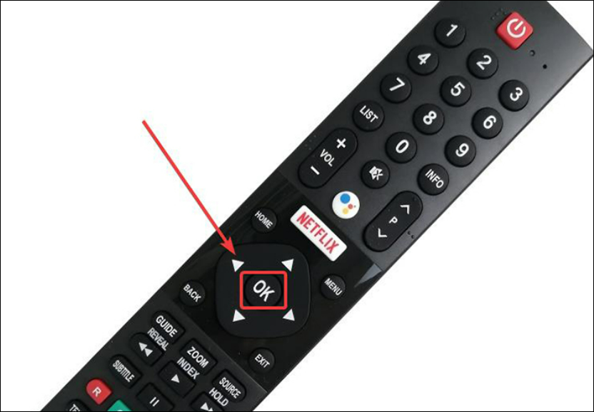 Để dừng video bạn hãy bấm vào nút OK trên remote.