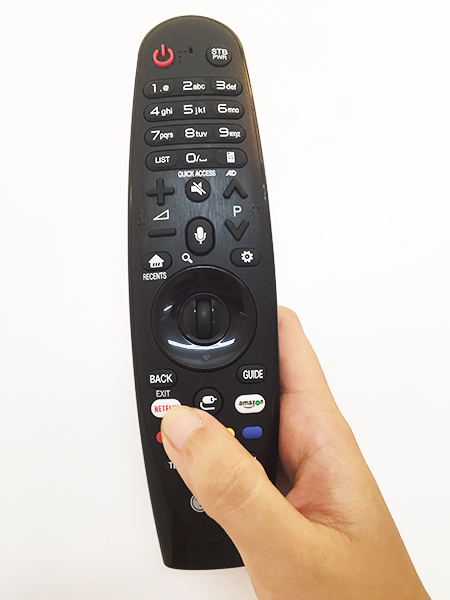 Cách sử dụng điều khiển thông minh Magic Remote của Smart tivi LG 2017 > Nút NETFLIX