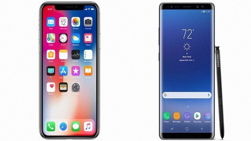 iPhone X and Galaxy Note iPhone X and Galaxy Note