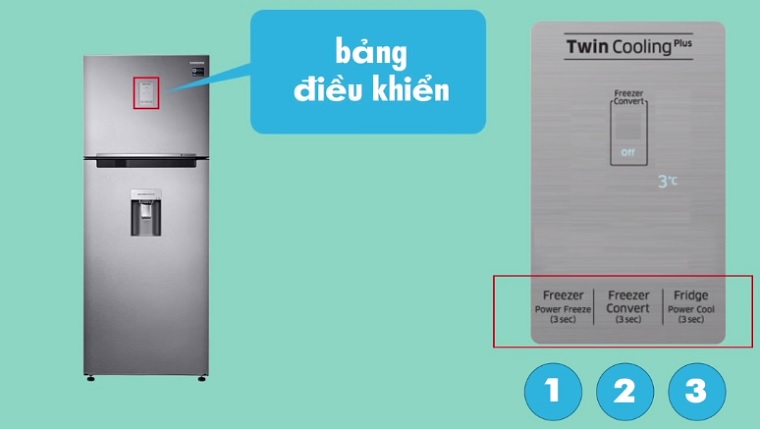 Tổng quan về bảng điều khiển của tủ lạnh Samsung Twin Cooling Plus