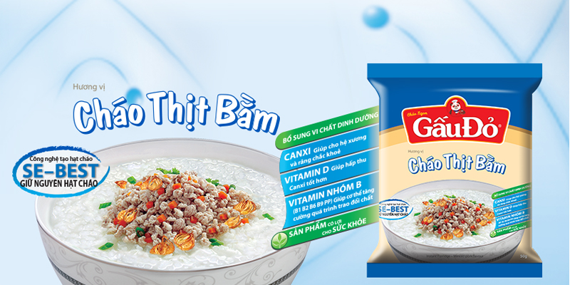 Dù được nhấn mạnh bổ sung dinh dưỡng, nhưng cháo ăn liền không thực sự đủ dưỡng chất cho bé Dù được nhấn mạnh bổ sung dinh dưỡng, nhưng cháo ăn liền không thực sự đủ dưỡng chất cho bé