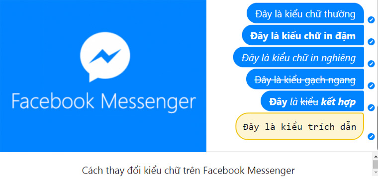 Mẹo đổi kiểu chữ khi chat Messenger, không bày thì chẳng ai biết