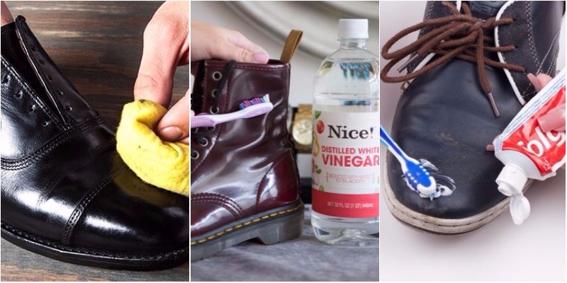 How to clean shiny leather shoes quickly