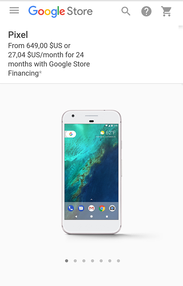 Mua Pixel ở Mỹ với giá ưu đãi