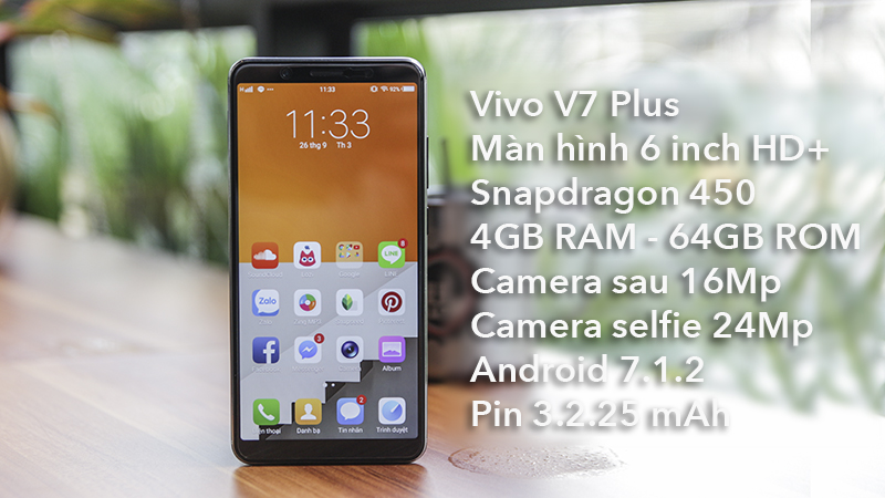 Trên tay Vivo V7 Plus