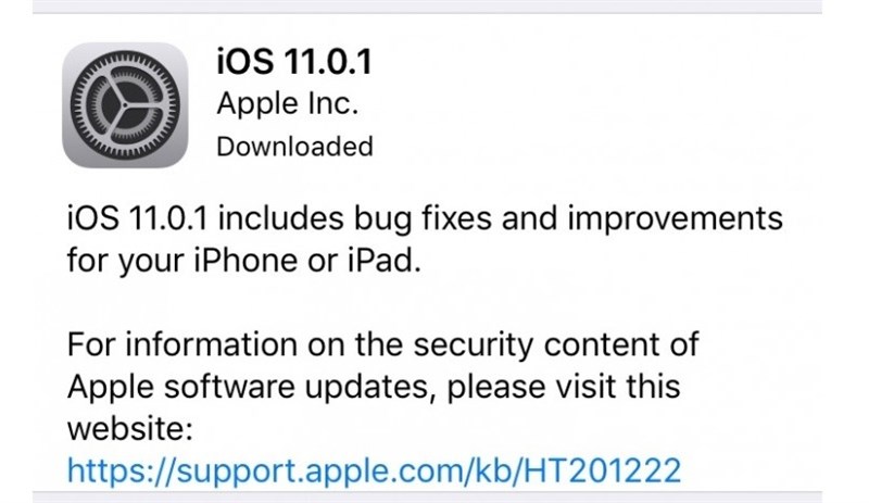Apple tung bản cập nhật iOS 11.0.1 để vá lỗi bảo mật Apple tung bản cập nhật iOS 11.0.1 để vá lỗi bảo mật