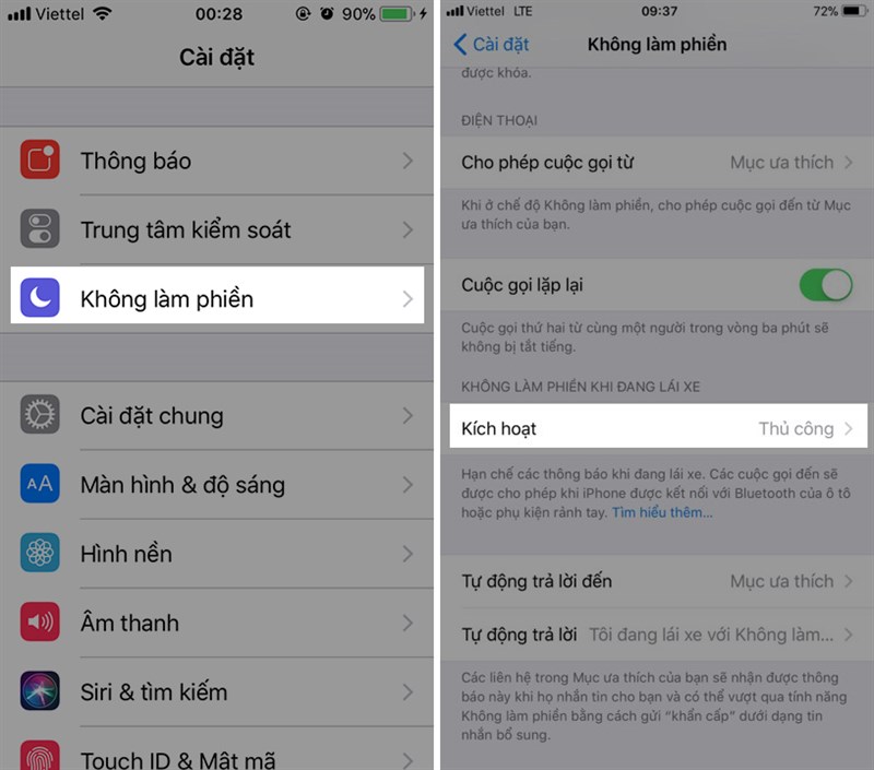 Không làm phiền iOS iPhone