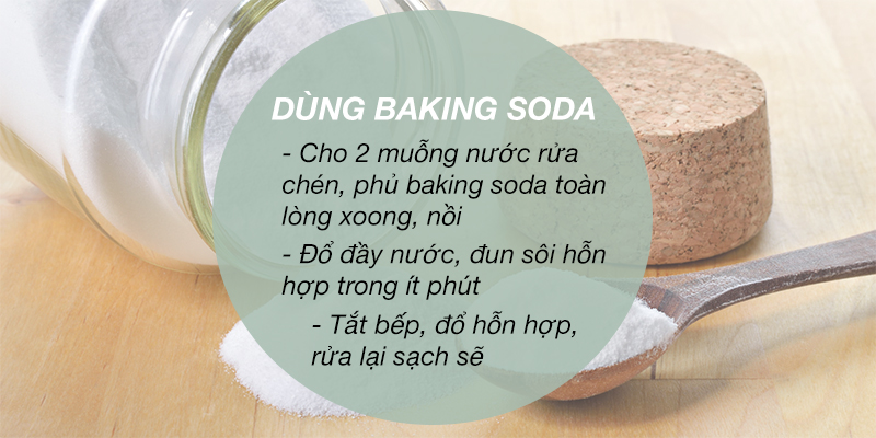 Dùng baking soda Làm sạch ngay xoong, nồi bị cháy với những “tuyệt chiêu” đơn giản!