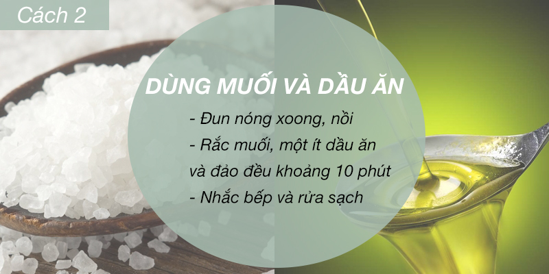 Dùng muối và dầu ăn Làm sạch ngay xoong, nồi bị cháy với những “tuyệt chiêu” đơn giản!