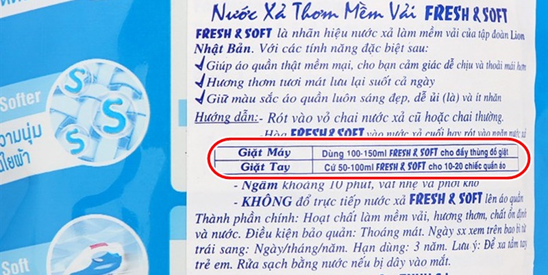 Dùng quá nhiều nước xả vải Dùng quá nhiều nước xả vải