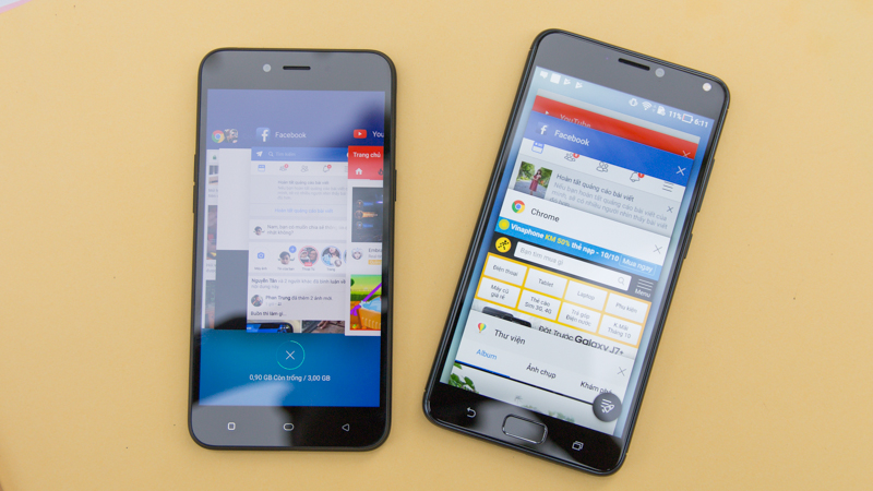 So sánh khả năng đa nhiệm giữa OPPO A71 vs Zenfone 4 Max Pro