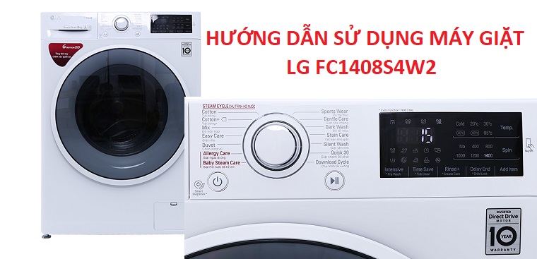 Hướng dẫn sử dụng máy giặt LG FC1408S4W2