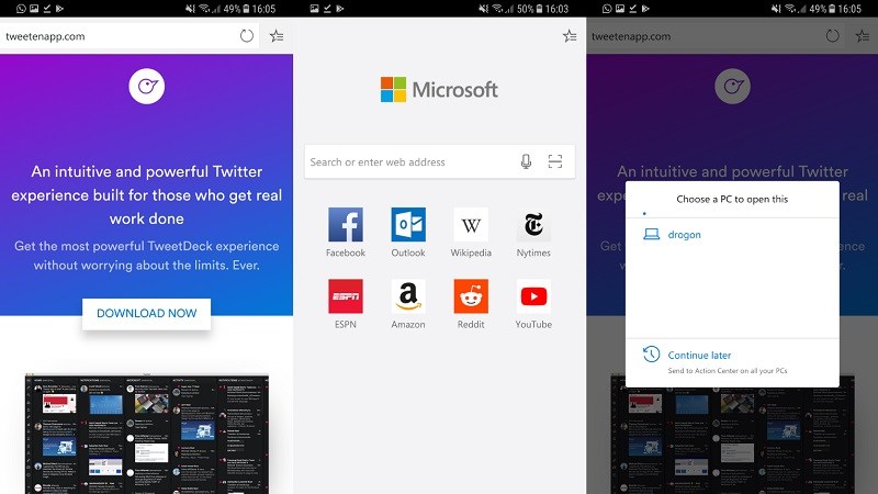 Mời bạn tải về trình duyệt Microsoft Edge beta cho thiết bị Android