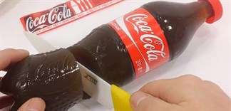 Cách làm rau câu hình chai Coca Cola đẹp mắt