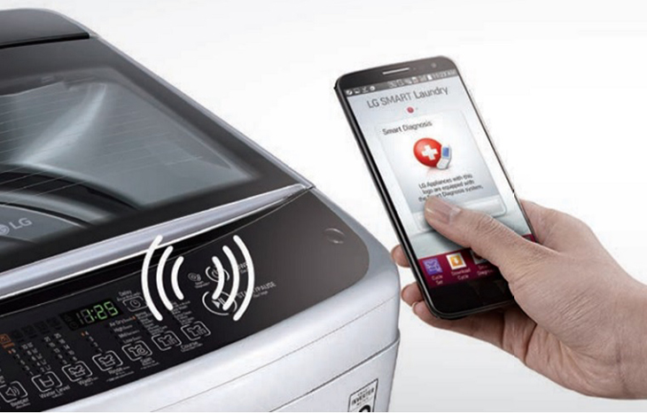 Tiết kiệm điện vượt trội với dòng máy giặt Smart Inverter của LG > Nhận biết tình trạng máy giặt ngay tại nhà với chẩn đoán thông minh Smart DiagnosisTM