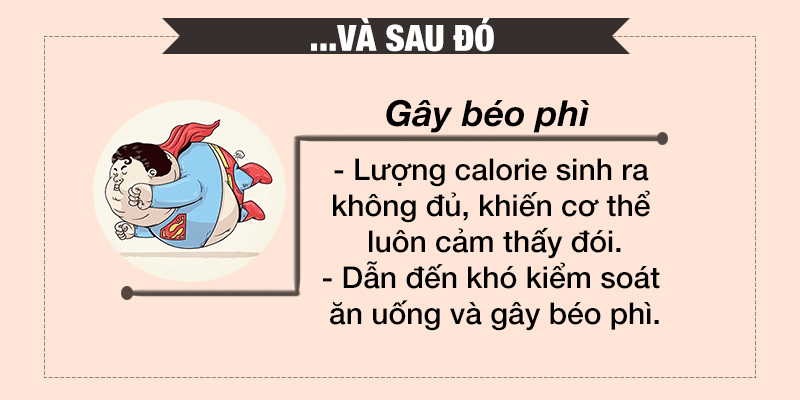 Lượng Calorie sinh ra không đủ, khiến cơ thể luôn cảm thấy đói