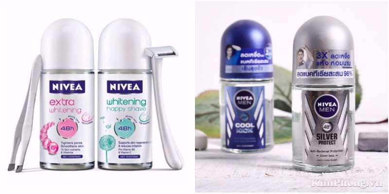 Nên dùng lăn khử mùi Nivea hay Dove?