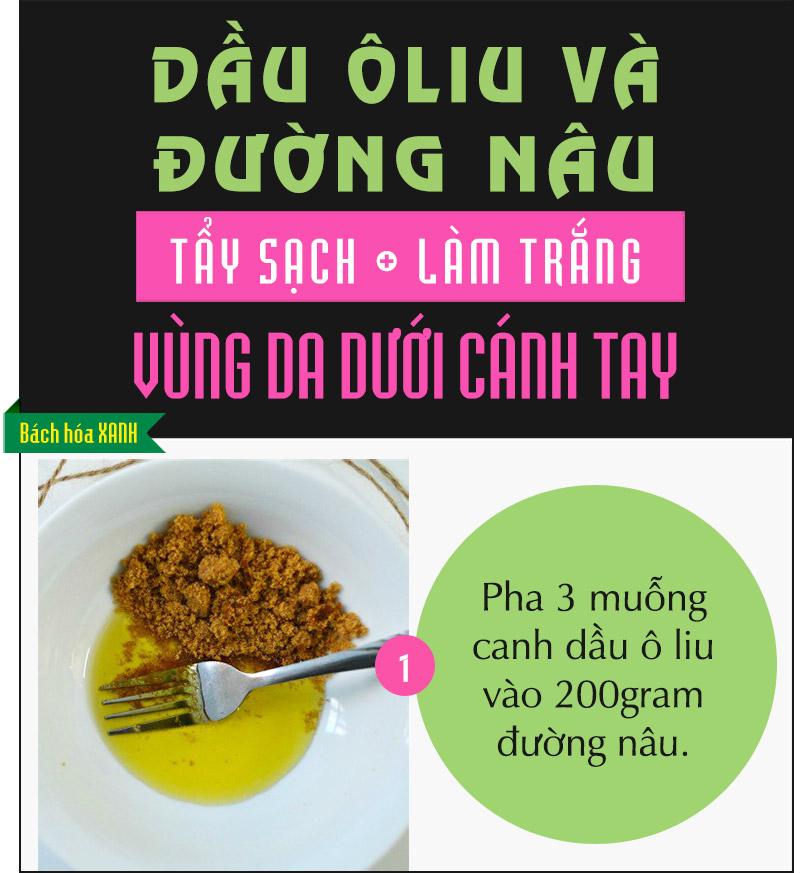 Pha 3 muỗng dầu Ô liu vào 300 gram đường nâu