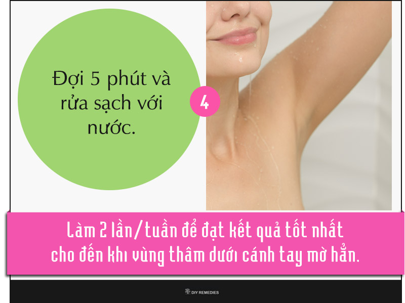 Đợi 5 phút và rửa sạch lại với nước