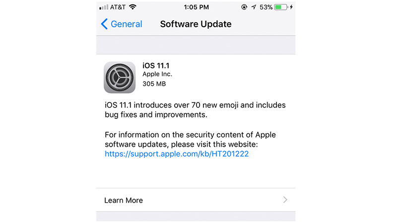 iOS 11.1