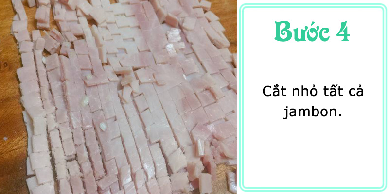 Cắt nhỏ tất cả Jambon