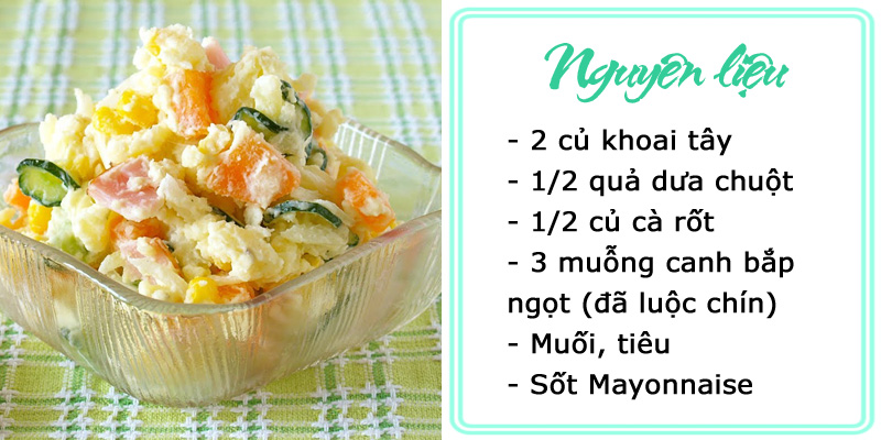 Cùng làm Salad khoai tây kiểu Nhật Bản