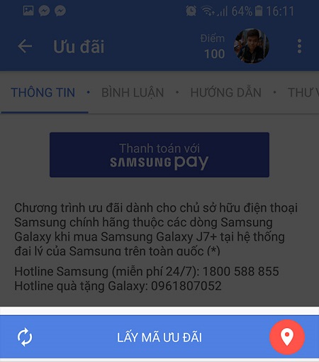 Khách có Samsung Galaxy chính hãng, mua Galaxy J7+ ưu đãi 1 triệu