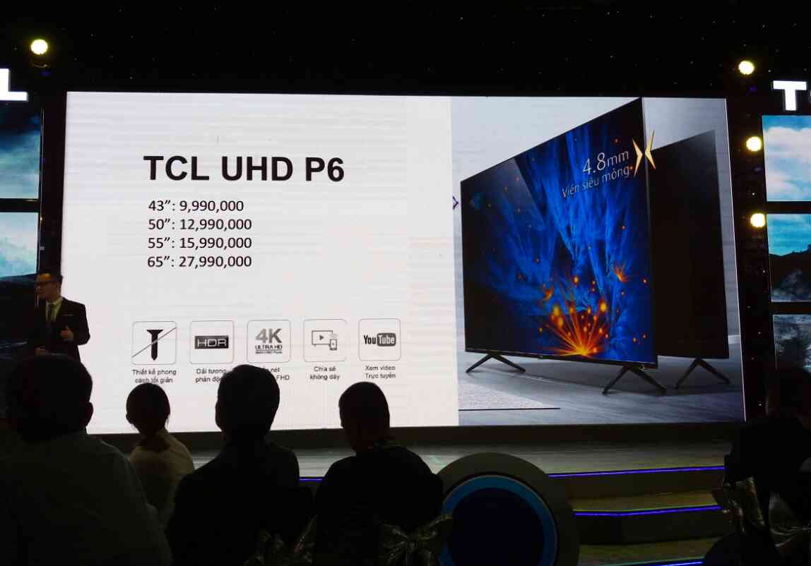 TCL ra mắt dòng tivi P6: độ phân giải 4K HDR, viền siêu mỏng, giá siêu mềm