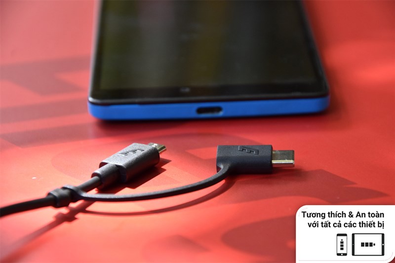 Cáp 2 in 1 Type-C và Micro-USB 1.2m Energizer C11UBX2CFBK4 màu đen
