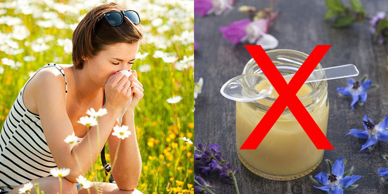 Người bị dị ứng phấn hoa không nên dùng sữa ong chúa