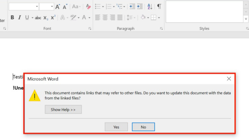 Trước khi tính năng DDE được kích hoạt, người dùng sẽ thấy một hộp thoại giống như dưới đây Trước khi tính năng DDE được kích hoạt, người dùng sẽ thấy một hộp thoại giống như dưới đây