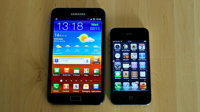 galaxy note vs iphone