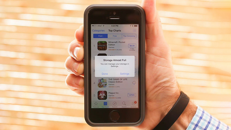 iPhone bị đầy bộ nhớ