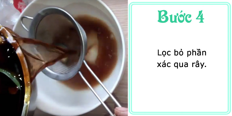 Lọc bỏ phần xác qua rây