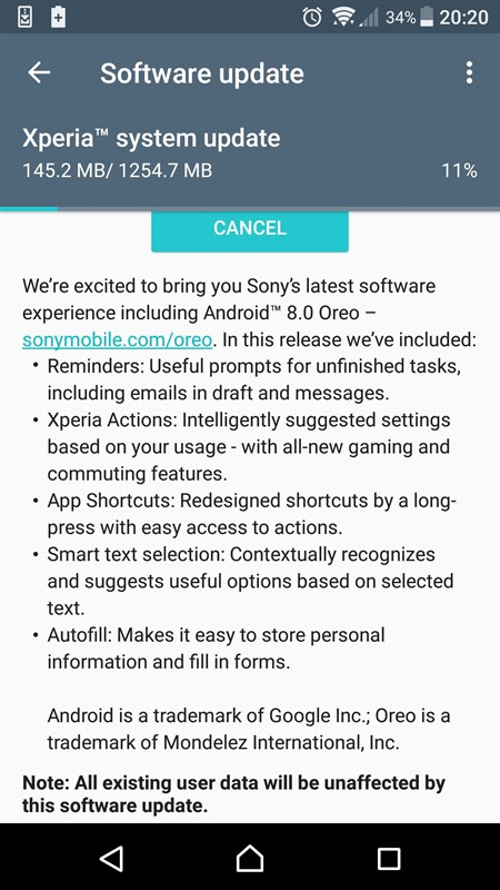 Sony Xperia X Performance bắt đầu được cập nhật Android Oreo