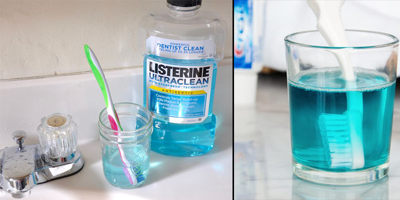 Vệ sinh bàn chải đánh răng bằng Listerine